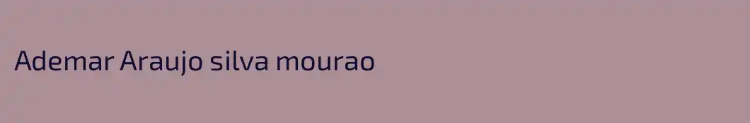 Ademar Araujo silva mourao